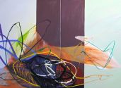 Mieso i geometria7 130x260cm acrylic oil canvas 2014 Kopie