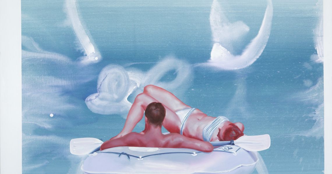 Outflow oil acrylic on canvas 140x160cm 2013 Kopie