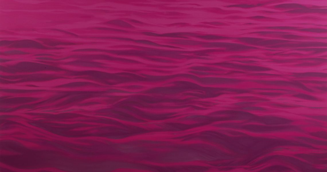 Pink water 140 x 190 cm tempera on canvas 2017 Kopie