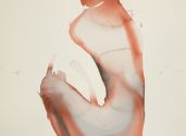 23. Maciej Olekszy male nude watercolor on paper 105x75 cm 2013r.