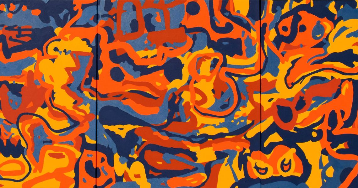P Myszka Freeform 2017 acryl plotno 70x180cm Kopia Kopie2