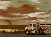 TRUCK 2 2016 oil on canvas 30 x 30 cm from the cycle MADE IN USA