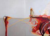 Mieso i geometria 2 130x260cm acrylic oil canvas 2014 Kopie
