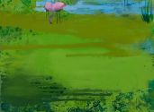 Flamingi olejnaplotnie 140 x 50 cm
